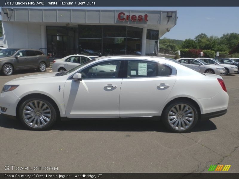 White Platinum / Light Dune 2013 Lincoln MKS AWD