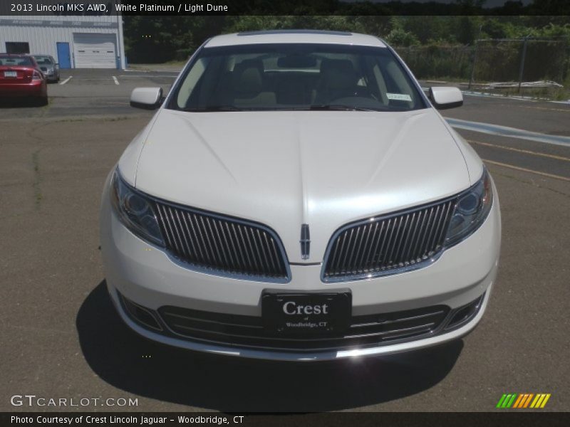 White Platinum / Light Dune 2013 Lincoln MKS AWD