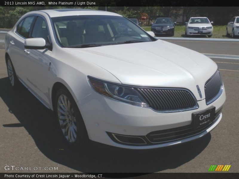 White Platinum / Light Dune 2013 Lincoln MKS AWD