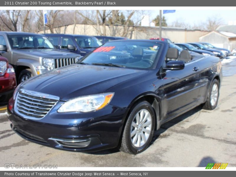 Blackberry Pearl / Black 2011 Chrysler 200 Touring Convertible