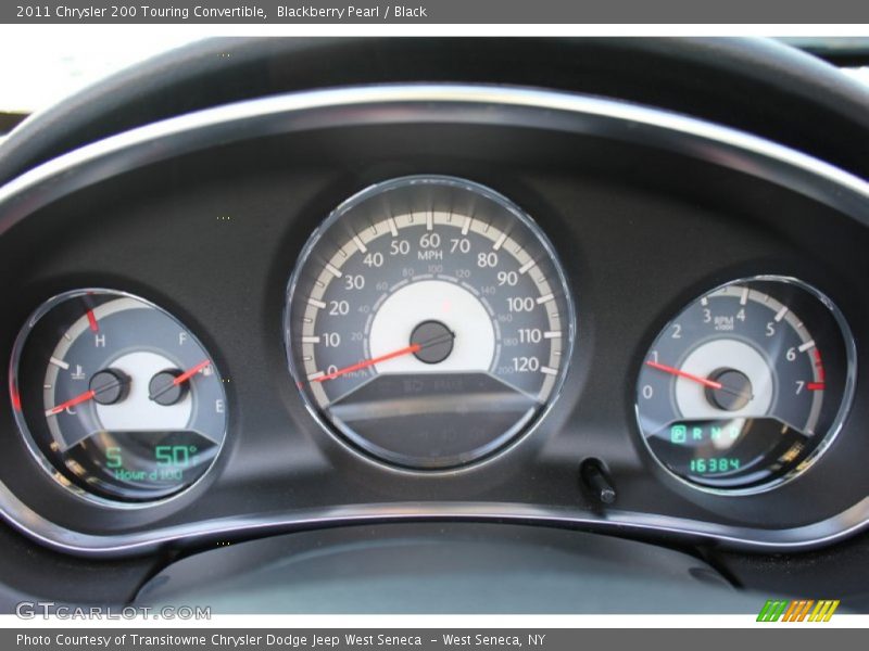 Blackberry Pearl / Black 2011 Chrysler 200 Touring Convertible