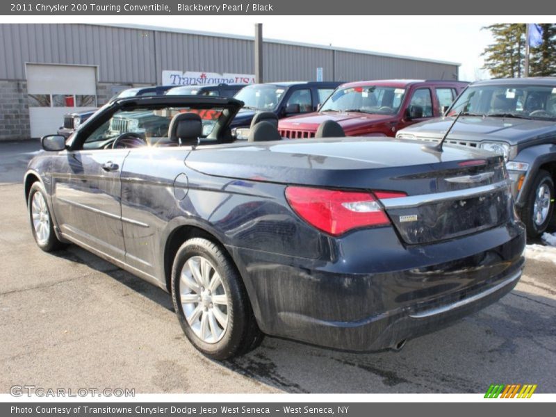 Blackberry Pearl / Black 2011 Chrysler 200 Touring Convertible