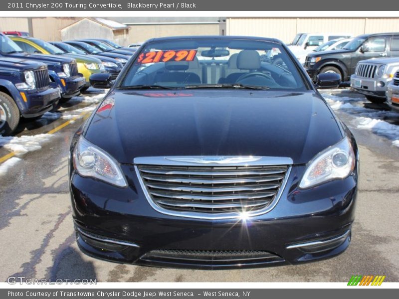 Blackberry Pearl / Black 2011 Chrysler 200 Touring Convertible