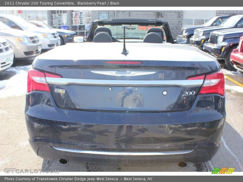 Blackberry Pearl / Black 2011 Chrysler 200 Touring Convertible