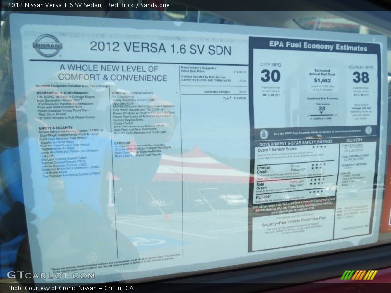 Red Brick / Sandstone 2012 Nissan Versa 1.6 SV Sedan