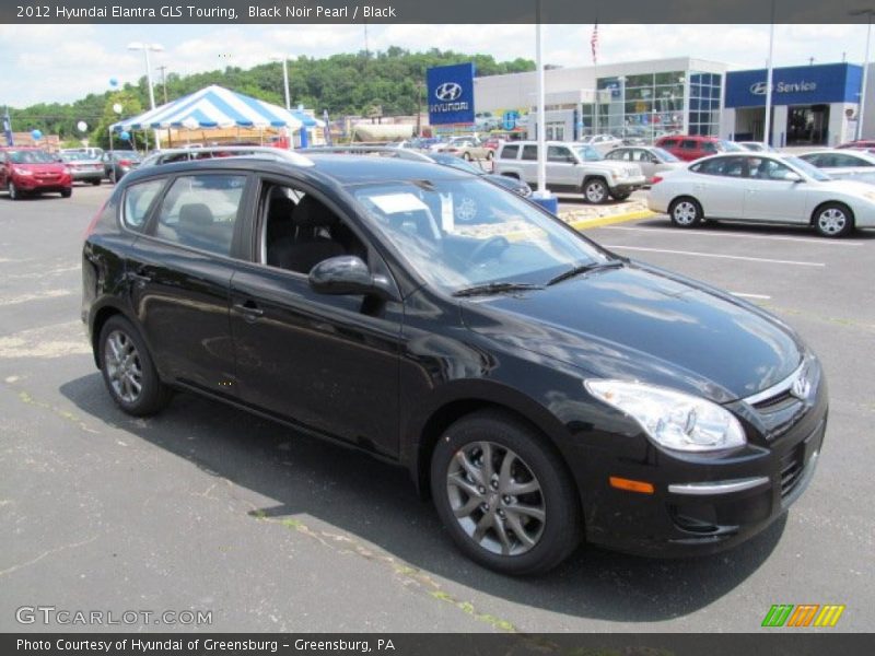 Black Noir Pearl / Black 2012 Hyundai Elantra GLS Touring