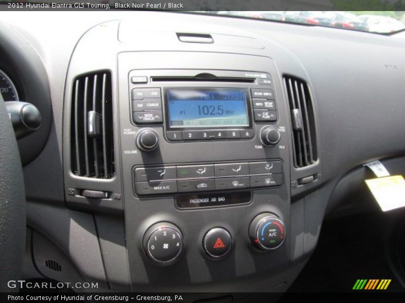 Black Noir Pearl / Black 2012 Hyundai Elantra GLS Touring