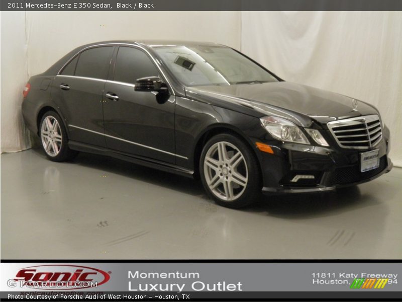 Black / Black 2011 Mercedes-Benz E 350 Sedan
