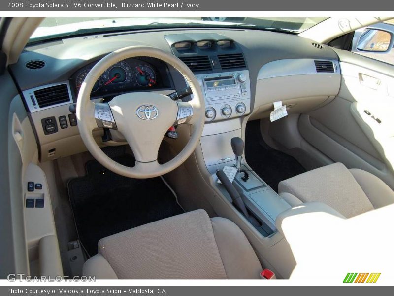 Blizzard White Pearl / Ivory 2008 Toyota Solara SE V6 Convertible