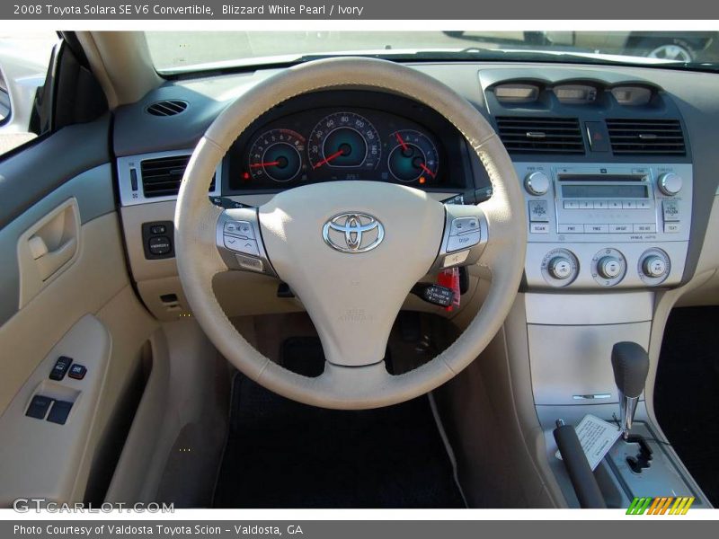 Blizzard White Pearl / Ivory 2008 Toyota Solara SE V6 Convertible