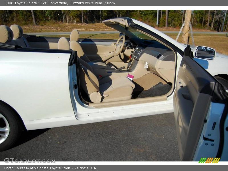 Blizzard White Pearl / Ivory 2008 Toyota Solara SE V6 Convertible