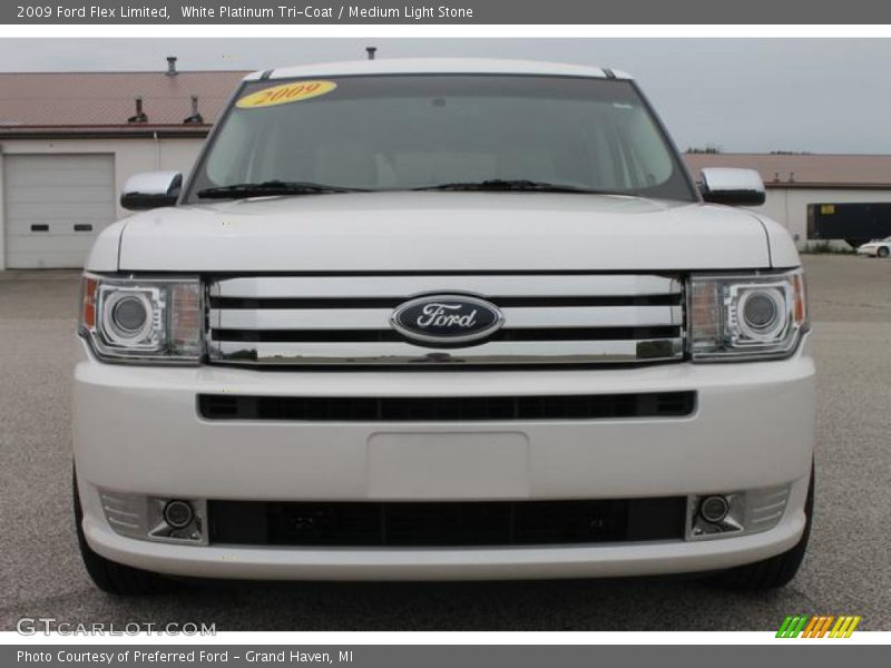 White Platinum Tri-Coat / Medium Light Stone 2009 Ford Flex Limited