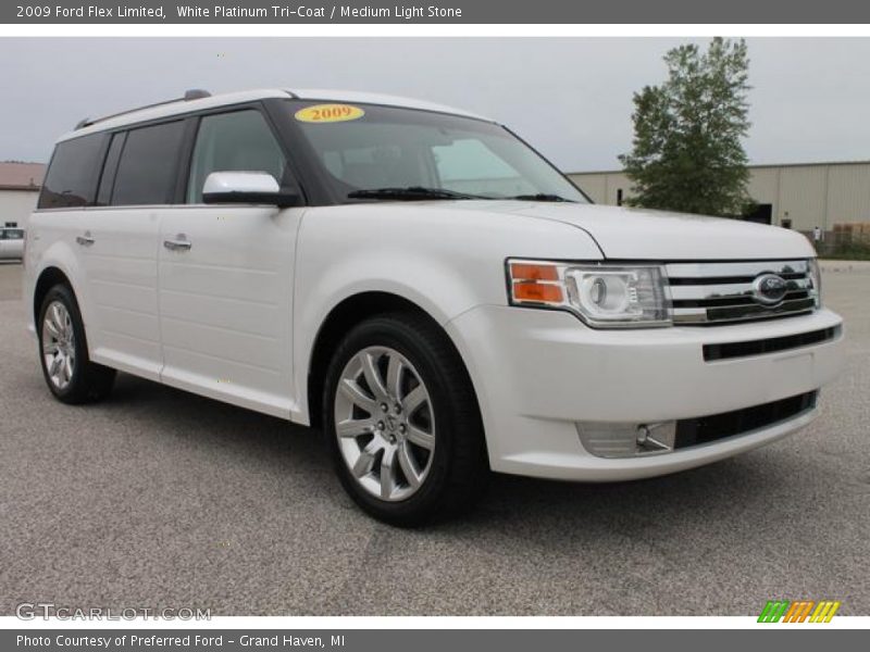 White Platinum Tri-Coat / Medium Light Stone 2009 Ford Flex Limited