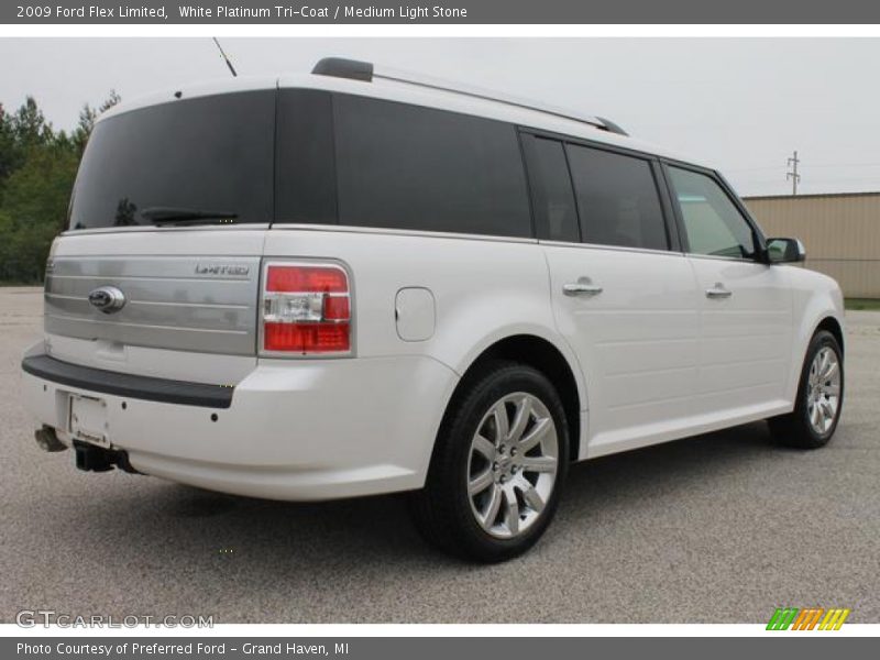 White Platinum Tri-Coat / Medium Light Stone 2009 Ford Flex Limited