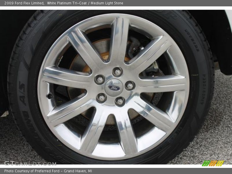 White Platinum Tri-Coat / Medium Light Stone 2009 Ford Flex Limited