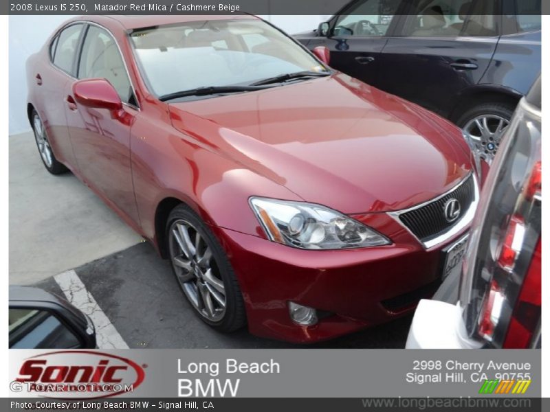 Matador Red Mica / Cashmere Beige 2008 Lexus IS 250