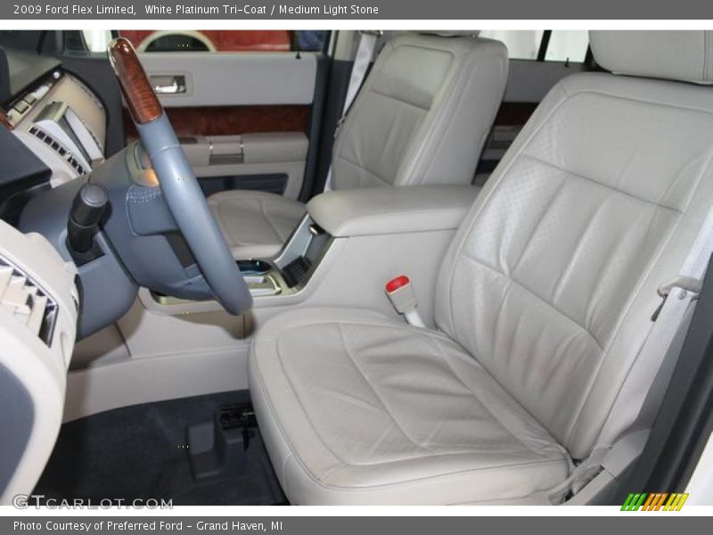 White Platinum Tri-Coat / Medium Light Stone 2009 Ford Flex Limited