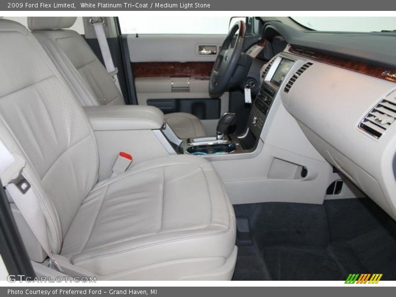 White Platinum Tri-Coat / Medium Light Stone 2009 Ford Flex Limited