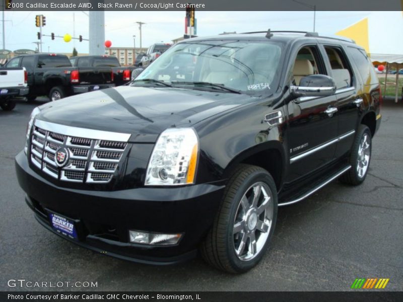 Black Raven / Cocoa/Light Cashmere 2008 Cadillac Escalade AWD