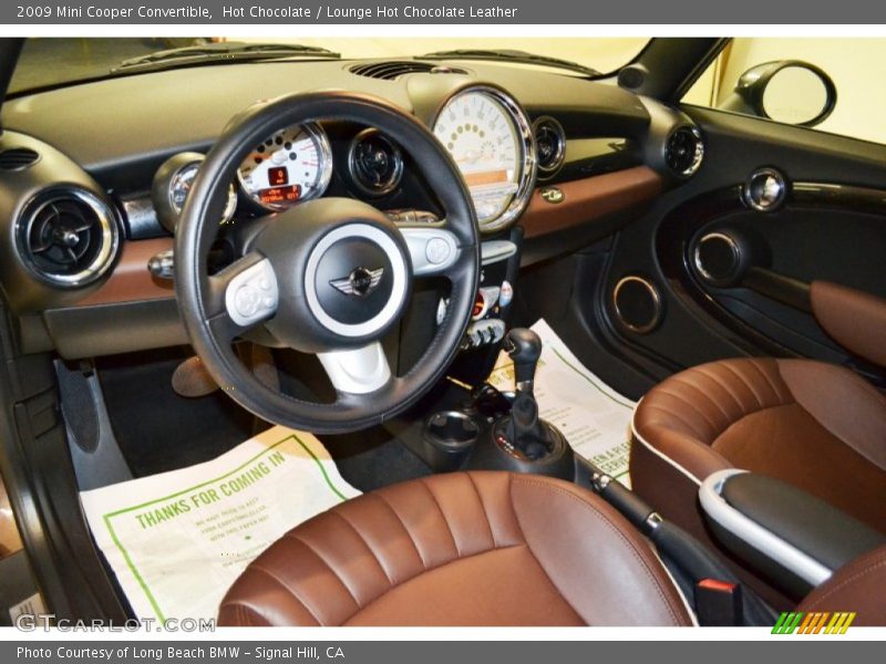  2009 Cooper Convertible Lounge Hot Chocolate Leather Interior