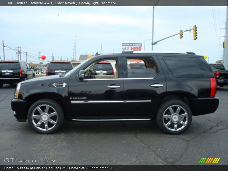 Black Raven / Cocoa/Light Cashmere 2008 Cadillac Escalade AWD