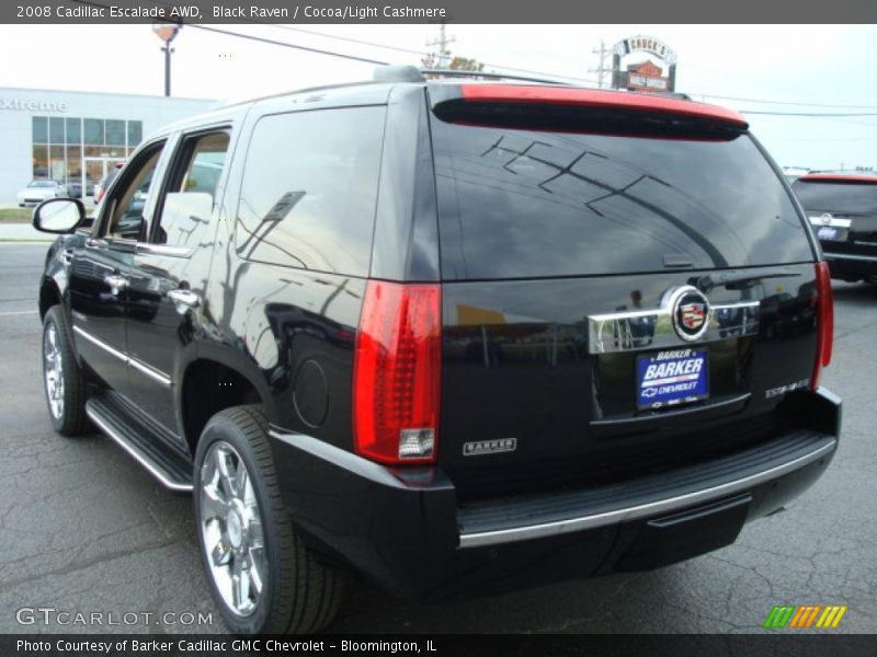 Black Raven / Cocoa/Light Cashmere 2008 Cadillac Escalade AWD