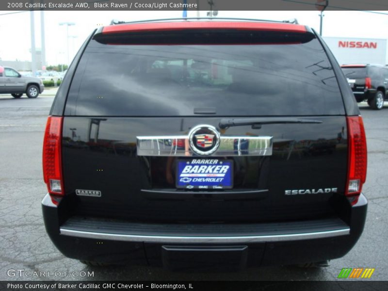 Black Raven / Cocoa/Light Cashmere 2008 Cadillac Escalade AWD