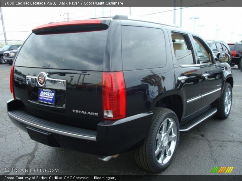 Black Raven / Cocoa/Light Cashmere 2008 Cadillac Escalade AWD