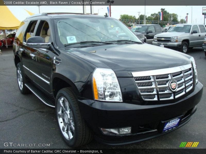 Black Raven / Cocoa/Light Cashmere 2008 Cadillac Escalade AWD