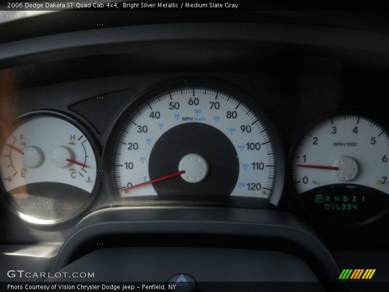 Bright Silver Metallic / Medium Slate Gray 2006 Dodge Dakota ST Quad Cab 4x4