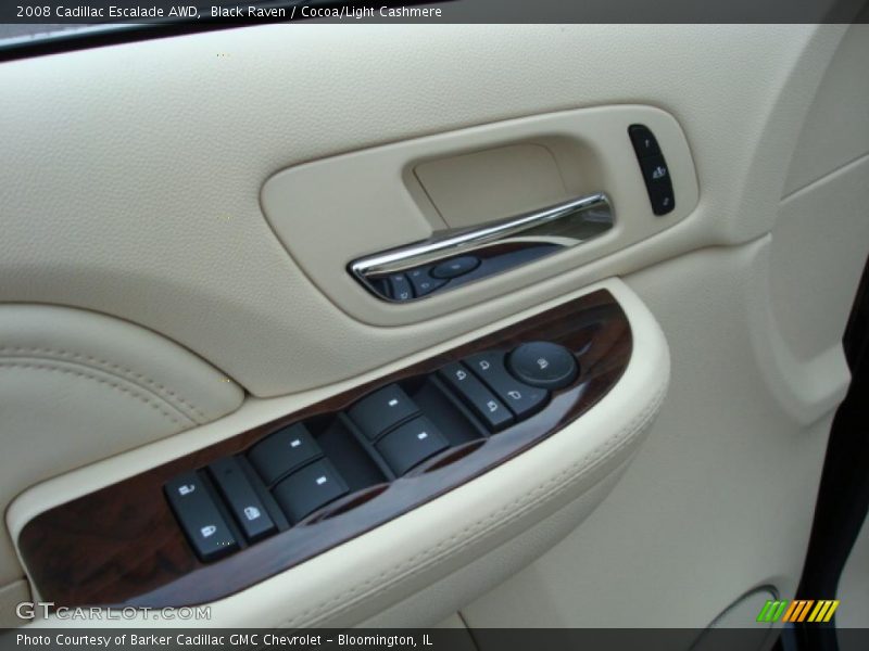 Black Raven / Cocoa/Light Cashmere 2008 Cadillac Escalade AWD
