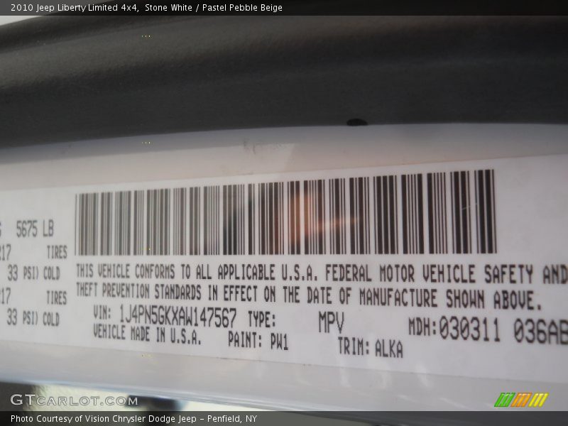 Stone White / Pastel Pebble Beige 2010 Jeep Liberty Limited 4x4