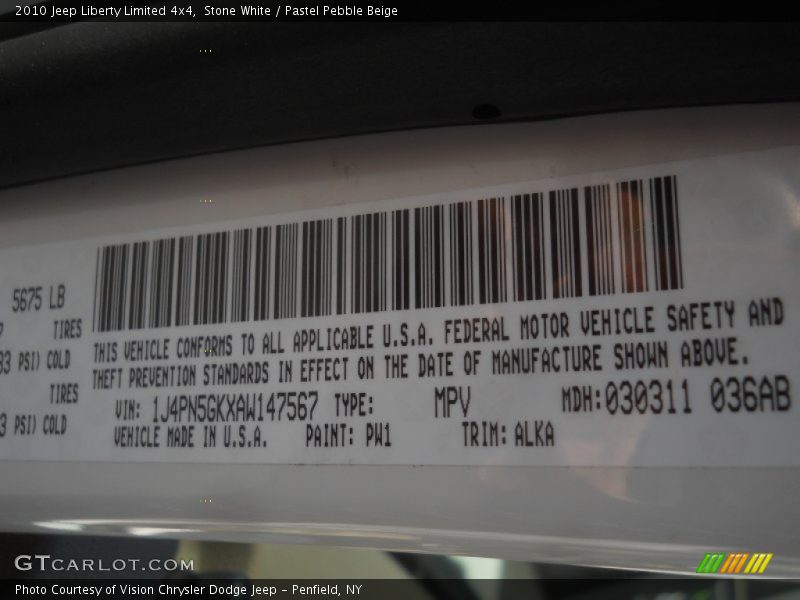 Stone White / Pastel Pebble Beige 2010 Jeep Liberty Limited 4x4