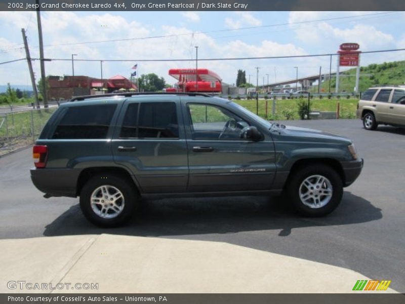 Onyx Green Pearlcoat / Dark Slate Gray 2002 Jeep Grand Cherokee Laredo 4x4