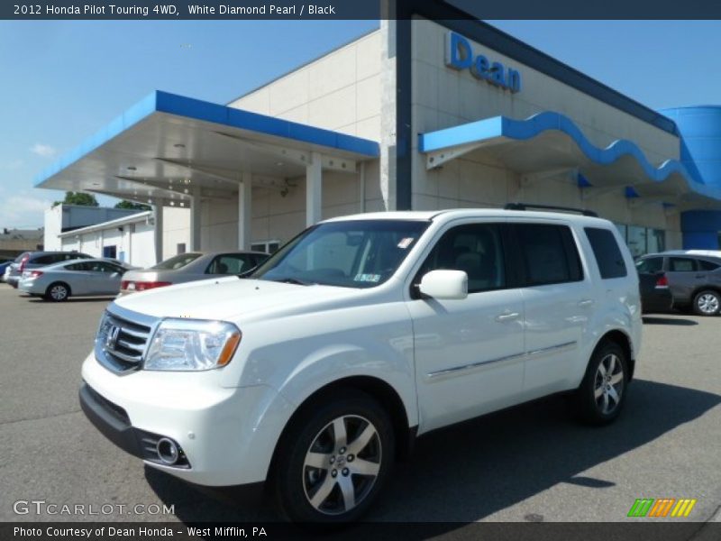 White Diamond Pearl / Black 2012 Honda Pilot Touring 4WD