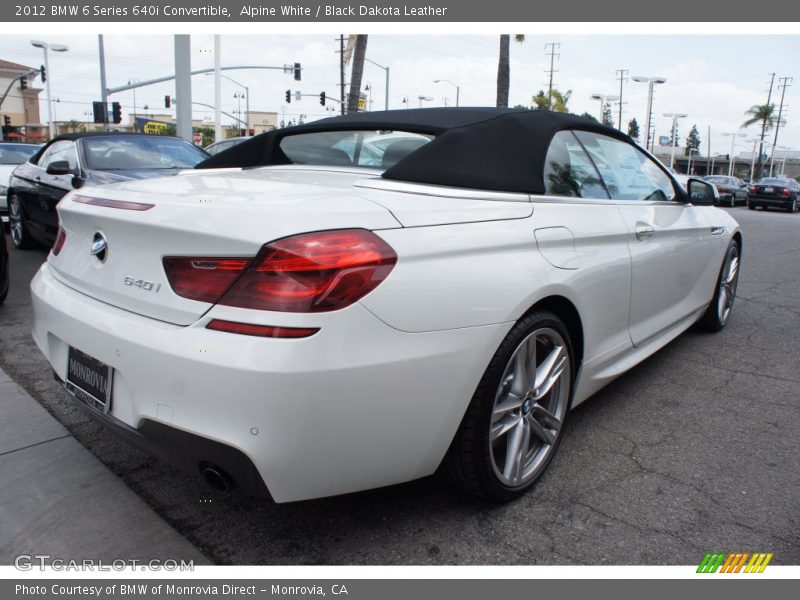 Alpine White / Black Dakota Leather 2012 BMW 6 Series 640i Convertible