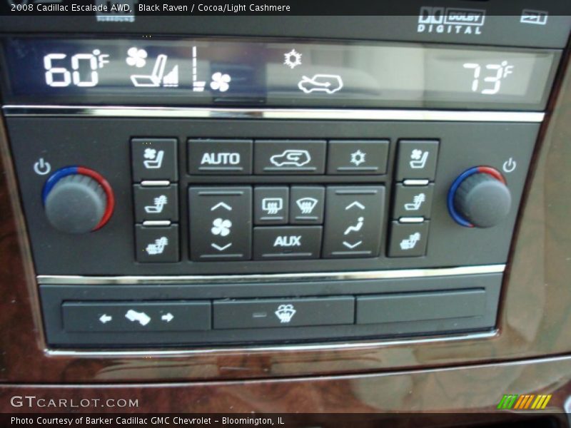 Black Raven / Cocoa/Light Cashmere 2008 Cadillac Escalade AWD