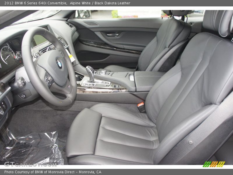 Alpine White / Black Dakota Leather 2012 BMW 6 Series 640i Convertible