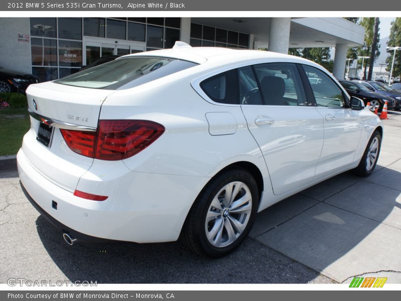 Alpine White / Black 2012 BMW 5 Series 535i Gran Turismo