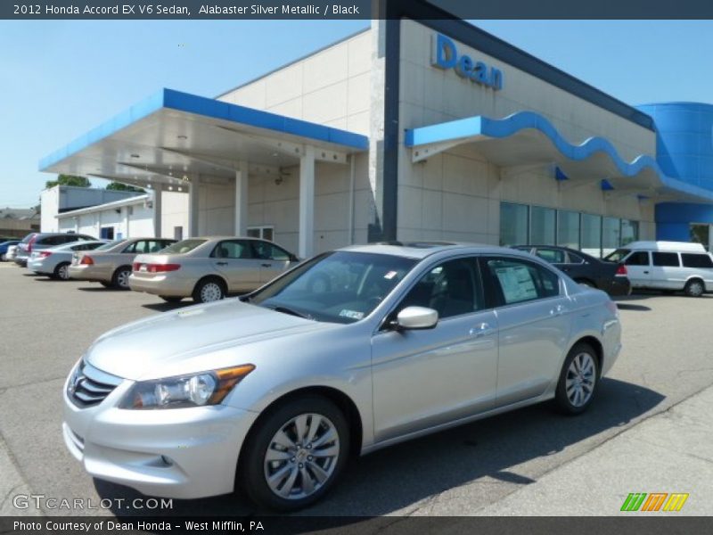 Alabaster Silver Metallic / Black 2012 Honda Accord EX V6 Sedan