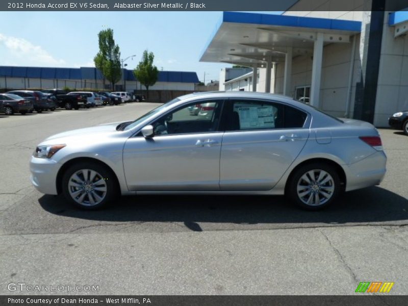 Alabaster Silver Metallic / Black 2012 Honda Accord EX V6 Sedan