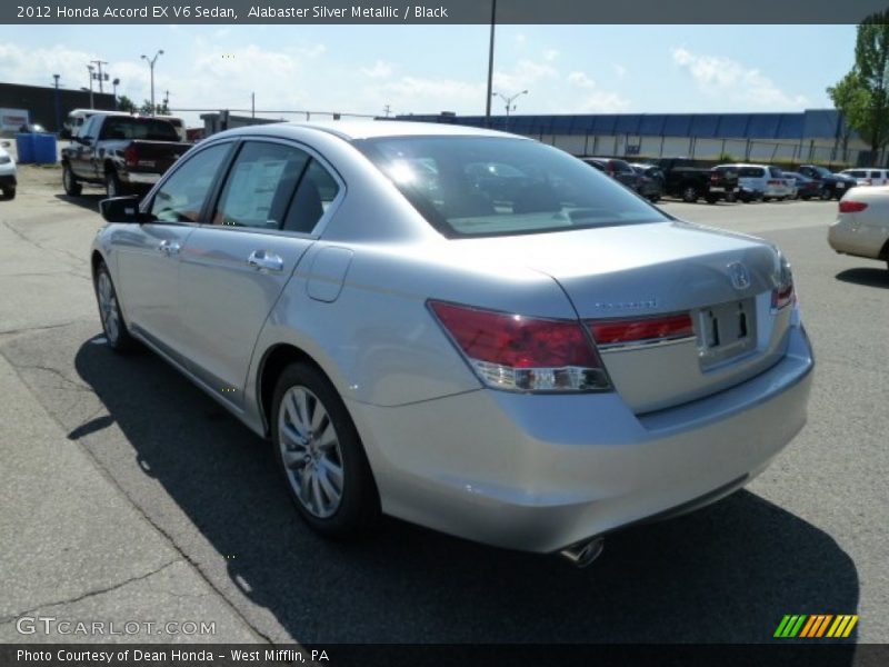 Alabaster Silver Metallic / Black 2012 Honda Accord EX V6 Sedan
