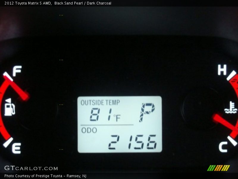 Black Sand Pearl / Dark Charcoal 2012 Toyota Matrix S AWD