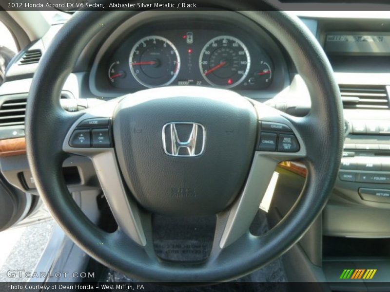 Alabaster Silver Metallic / Black 2012 Honda Accord EX V6 Sedan