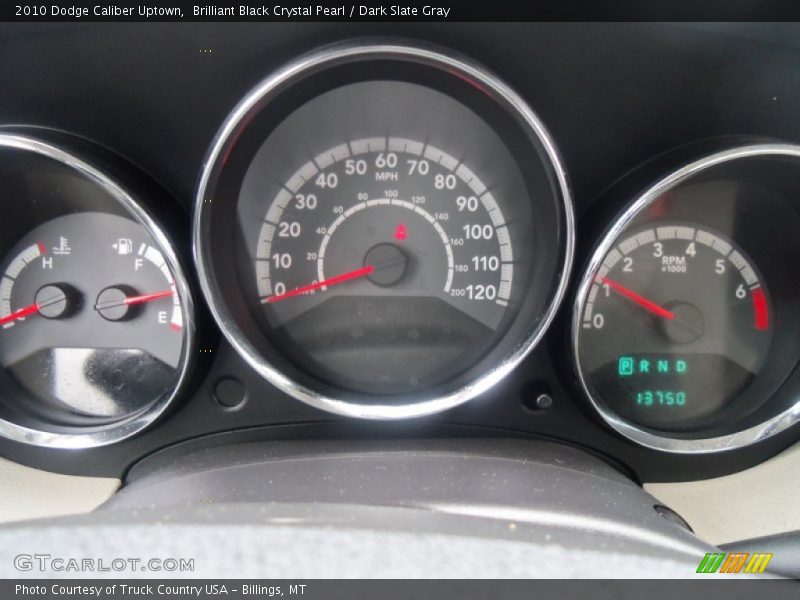 Brilliant Black Crystal Pearl / Dark Slate Gray 2010 Dodge Caliber Uptown