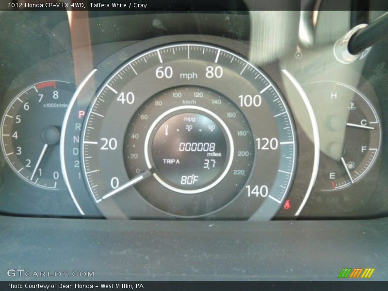 Taffeta White / Gray 2012 Honda CR-V LX 4WD