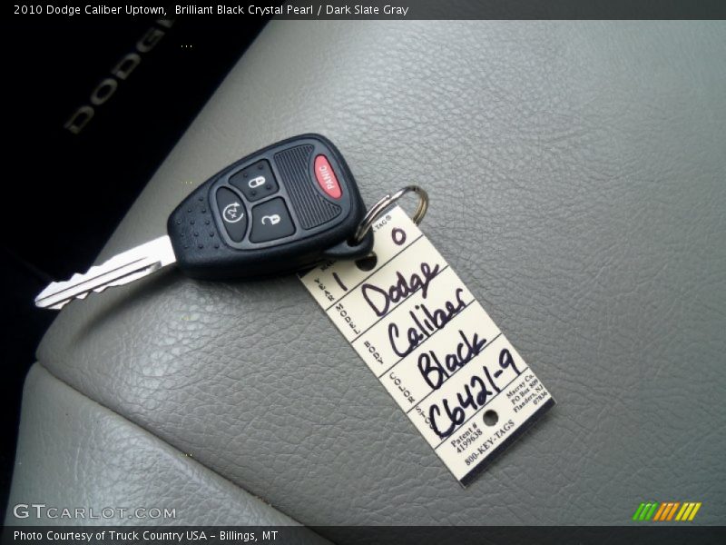 Brilliant Black Crystal Pearl / Dark Slate Gray 2010 Dodge Caliber Uptown