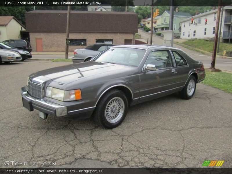 Dark Titanium Metallic / Gray 1990 Lincoln Mark VII LSC