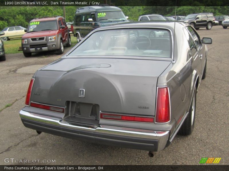 Dark Titanium Metallic / Gray 1990 Lincoln Mark VII LSC