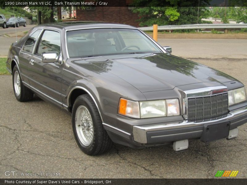 Dark Titanium Metallic / Gray 1990 Lincoln Mark VII LSC